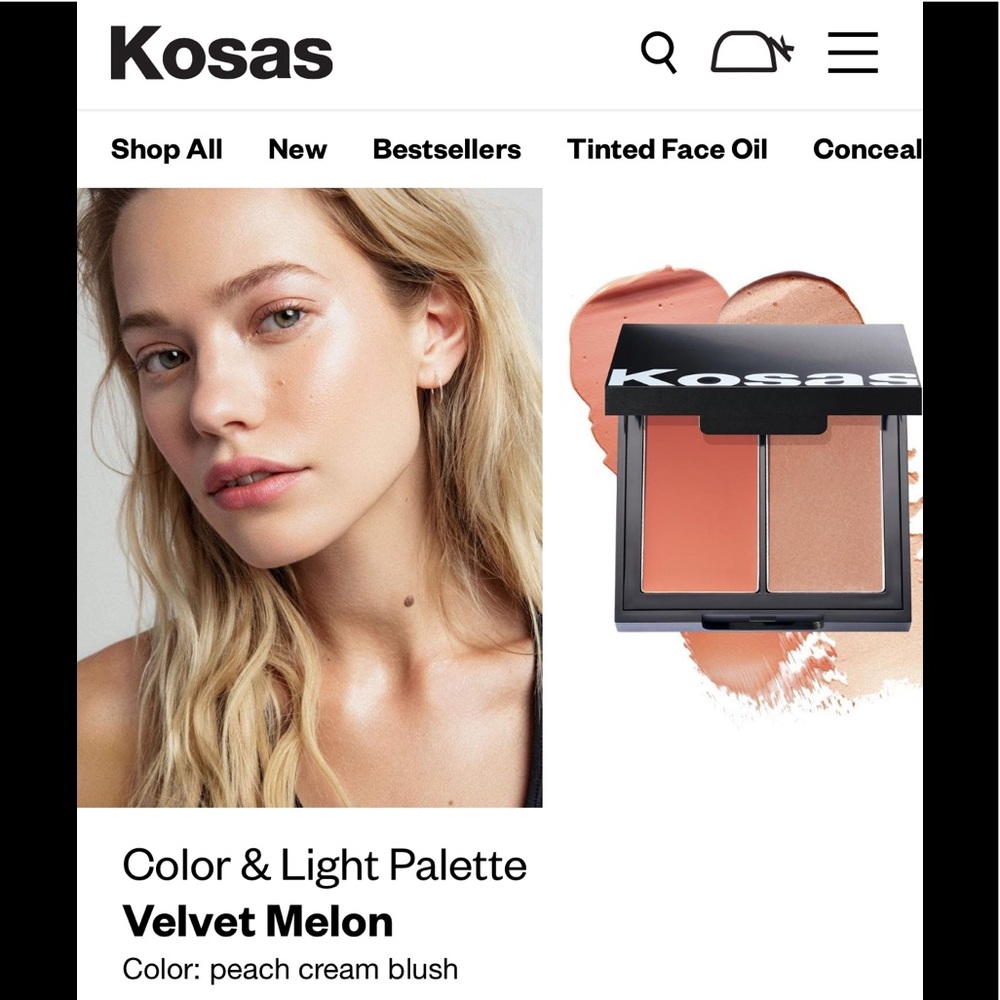 Brand New KOSAS Color & Light Palette Velvet Melon